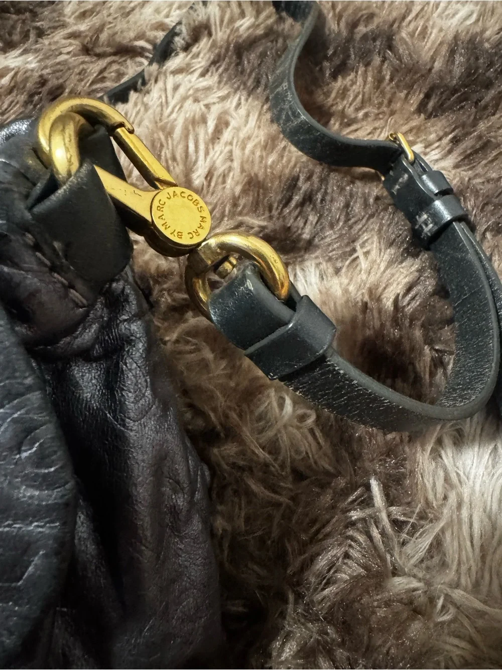 Marc by Marc Jacobs Gray Quilted Crossbody with Gold Hardware
